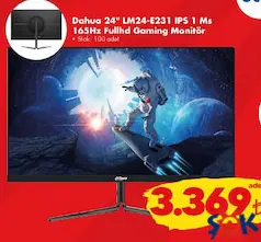 DAHUA 24 İNÇ LM24-E231 FULL HD GAMİNG MONİTOR / OYUNCU MONİTÖRÜ DAHUA 24 İNÇ LM24-E231 FULL HD GAMİNG MONİTOR / OYUNCU MONİTÖRÜ